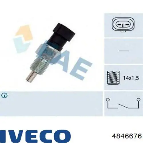4846676 Iveco Interruptor de marcha atras