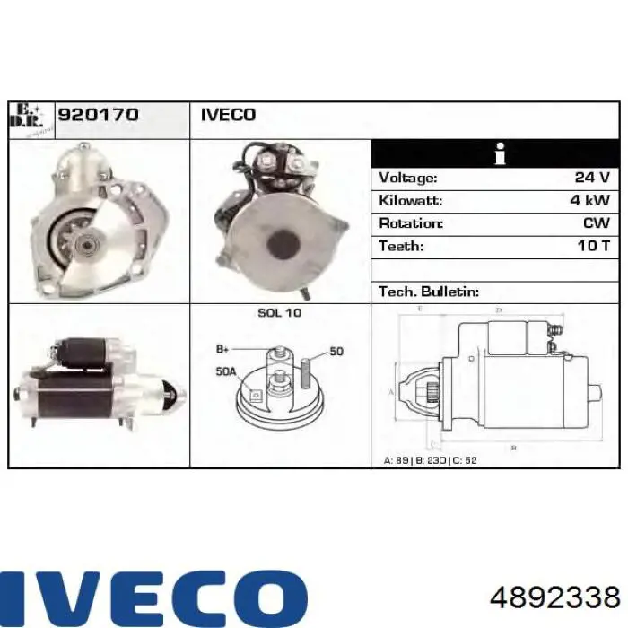 4892338 Iveco Arranque motores