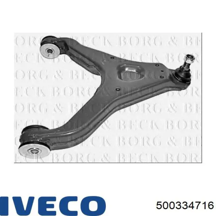 Brazo inferior derecho de la suspensión delantera 500334716 Iveco