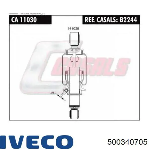 500340705 Iveco amortiguador de cabina (truck)