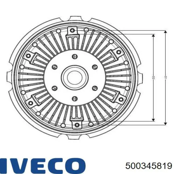 500345819 Iveco embrague, ventilador del radiador