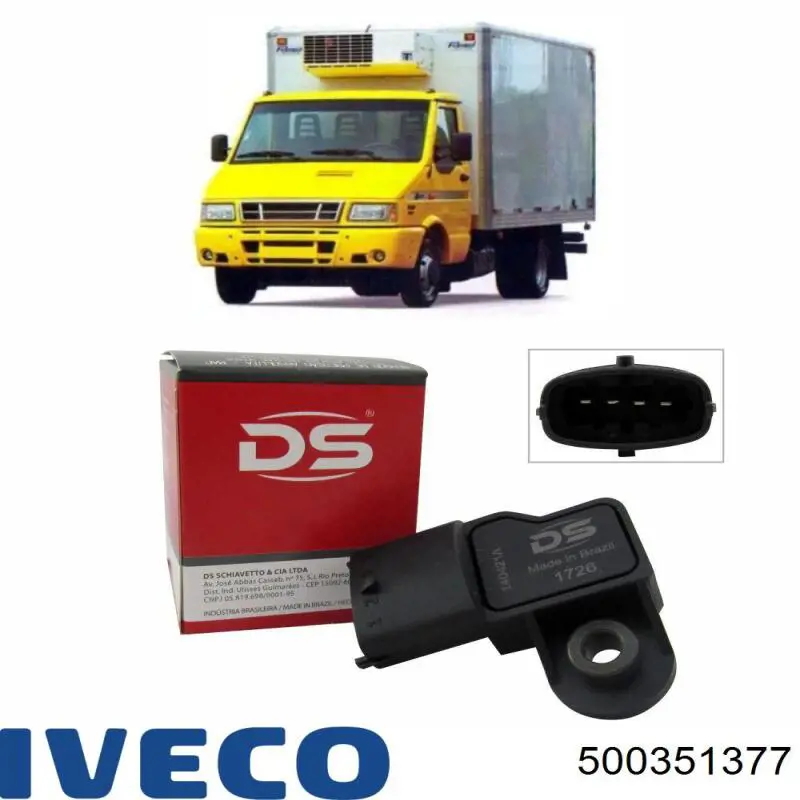 500351377 Iveco sensor de presion del colector de admision