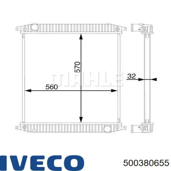 500380655 Iveco radiador