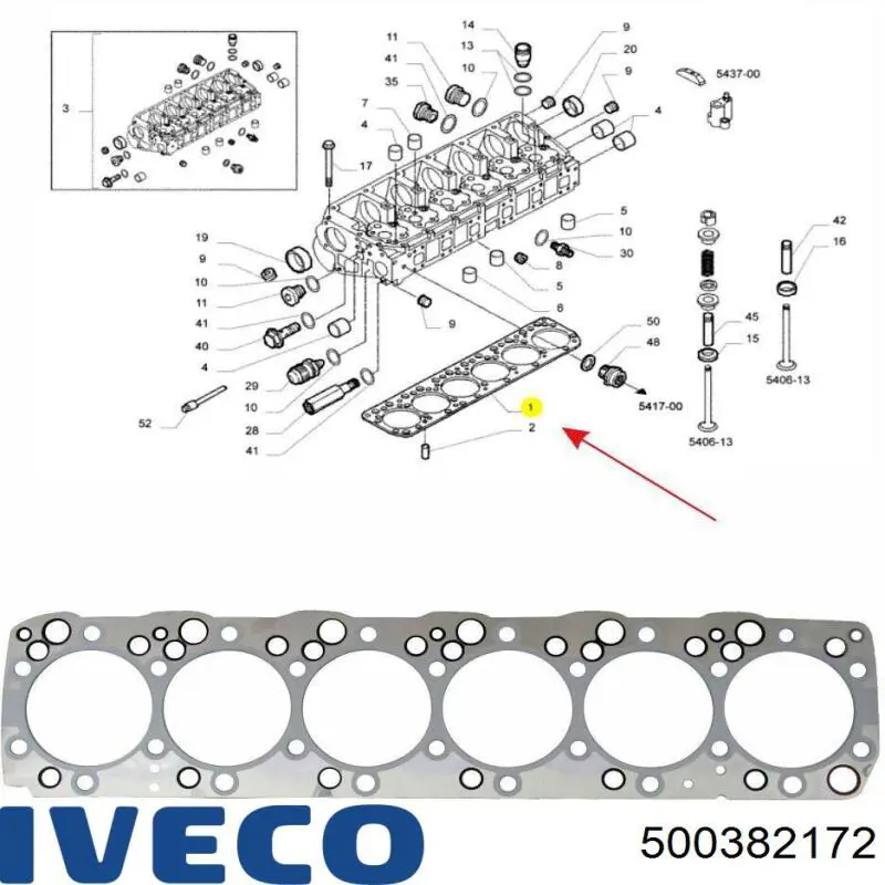 500382172 Iveco junta de culata