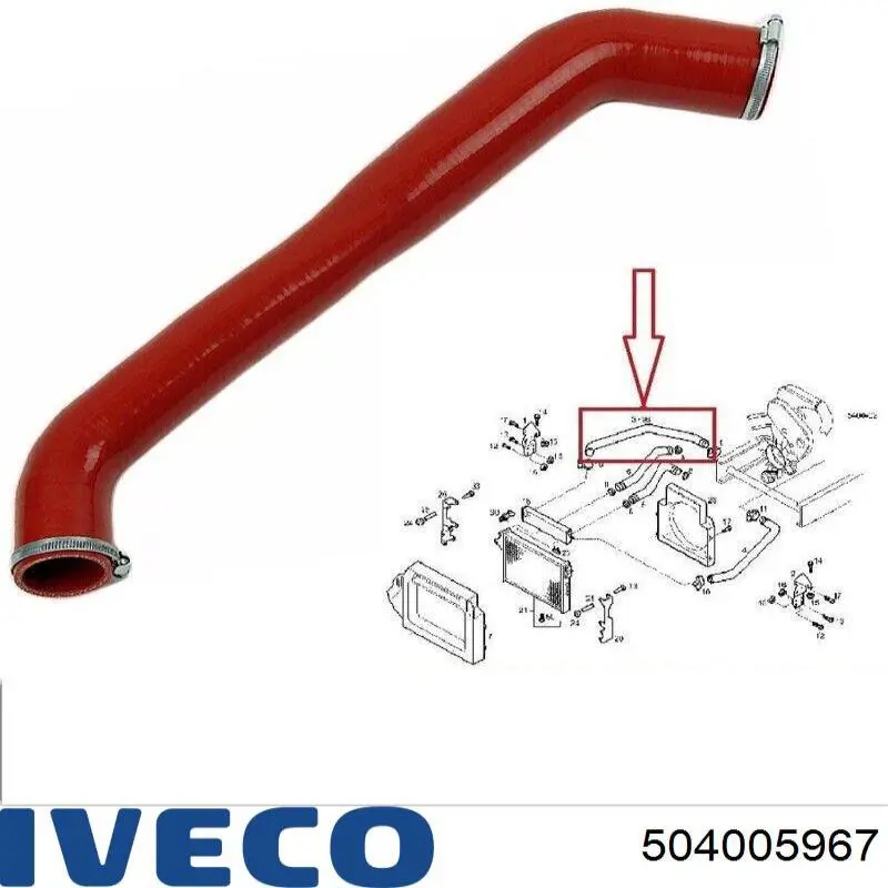 Tubo flexible de aire de sobrealimentación para Iveco Daily 