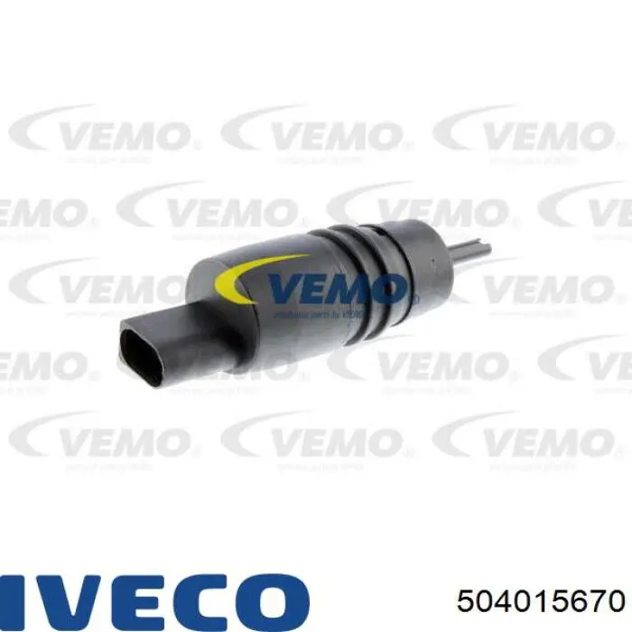 504015670 Iveco Bomba de agua de lavado, lavado de parabrisas, delantera