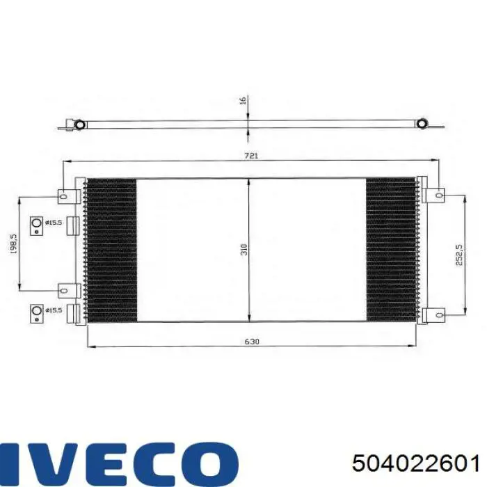 504022601 Iveco condensador aire acondicionado