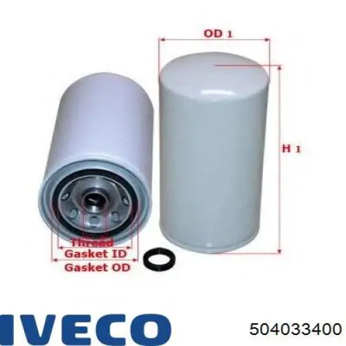 504033400 Iveco filtro de combustible