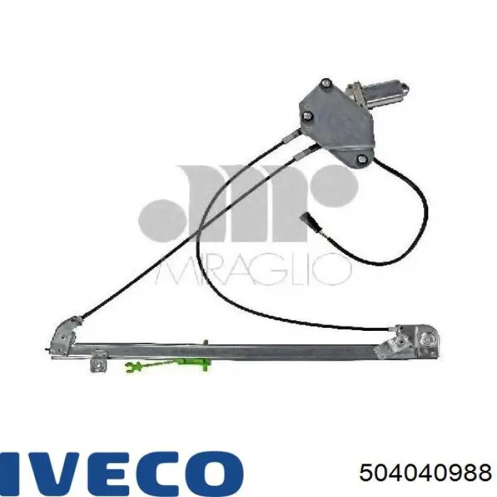 504040988 Iveco mecanismo de elevalunas, puerta delantera derecha