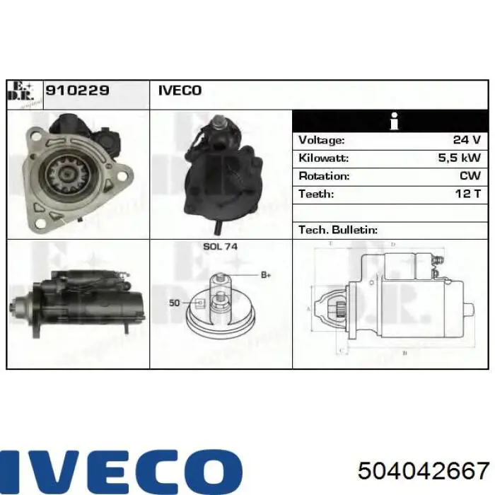 Comprar 504042667 Iveco Motores de arranque