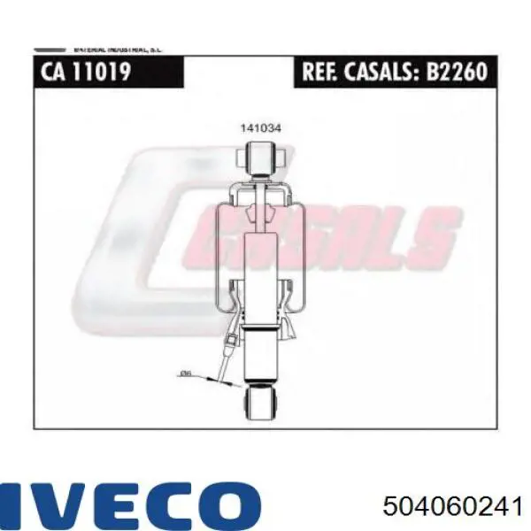 504060241 Iveco amortiguador de cabina (truck)