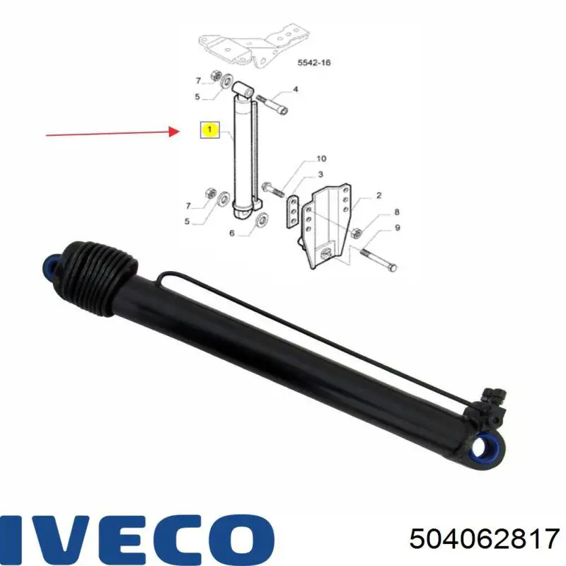 Cilindro de inclinación de cabina Iveco 504062817 precio, desde 199,85 EUR