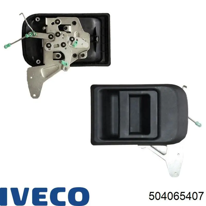 504065407 Iveco manecilla de puerta de batientes, derecha exterior