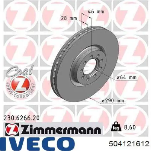 504121612 Iveco Discos