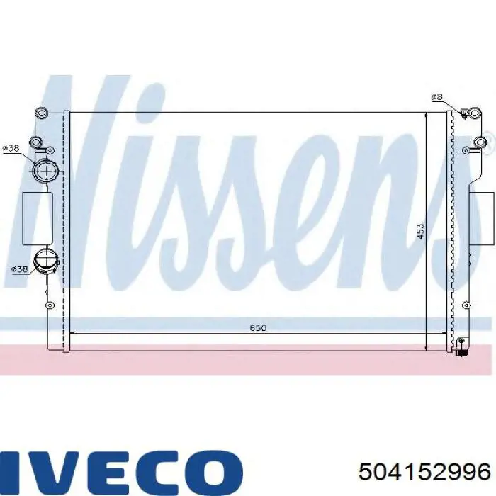 504152996 Iveco radiador refrigeración del motor