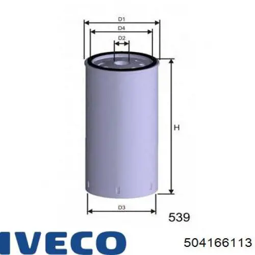 504166113 Iveco filtro de combustible