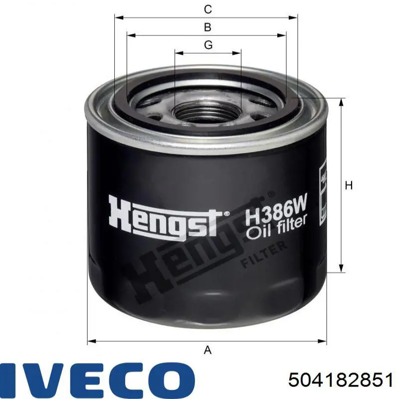 504182851 Iveco filtro de aceite