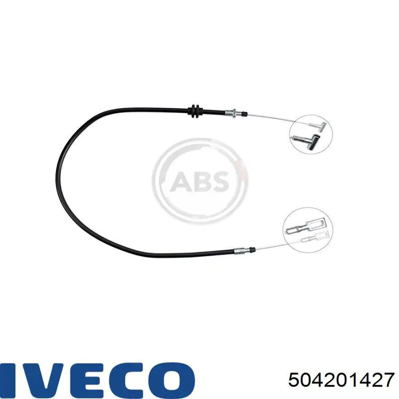 504201427 Iveco cable de freno de mano trasero derecho/izquierdo