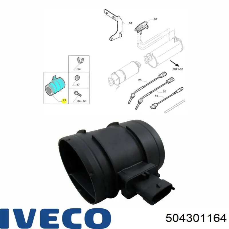 Caudalímetro 504301164 Iveco