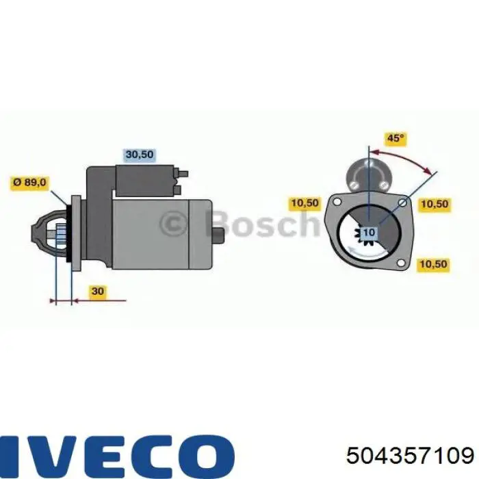 504357109 Iveco motor de arranque