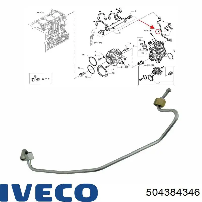 Comprar 504384346 Iveco Juego de tuberías de combustible