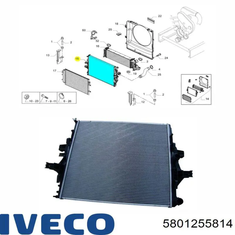 5801255814 Iveco Refrigeración del motor