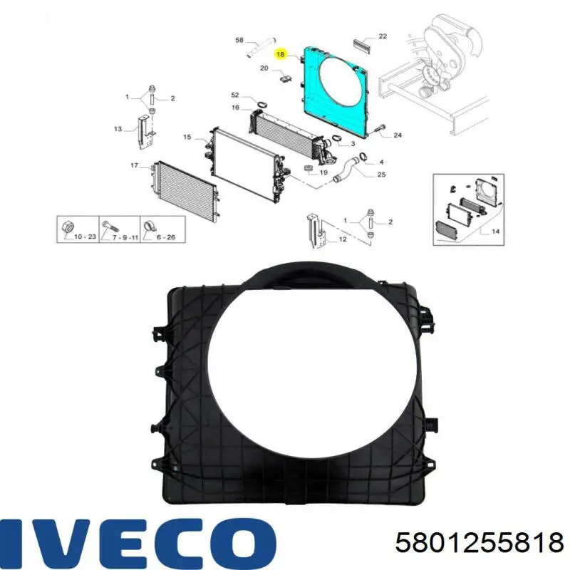 5801255818 Iveco Radiador