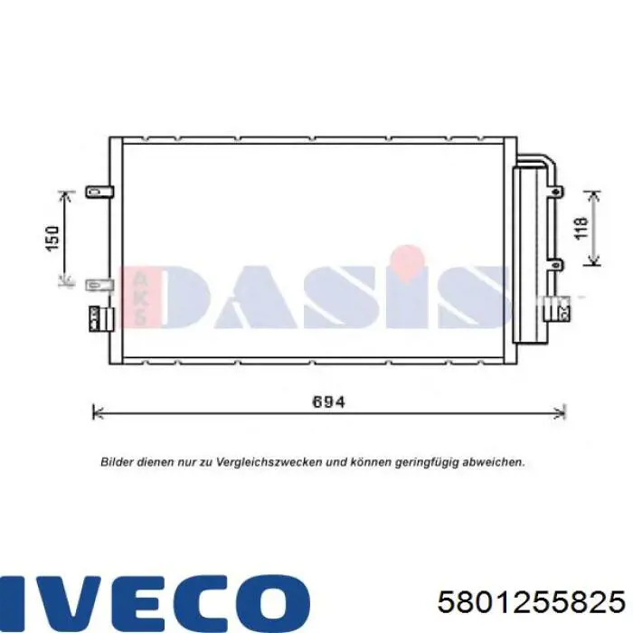 Condensador aire acondicionado 5801255825 Iveco