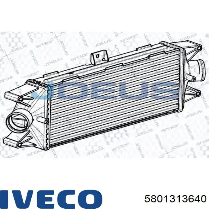 5801313640 Iveco radiador de aire de admisión