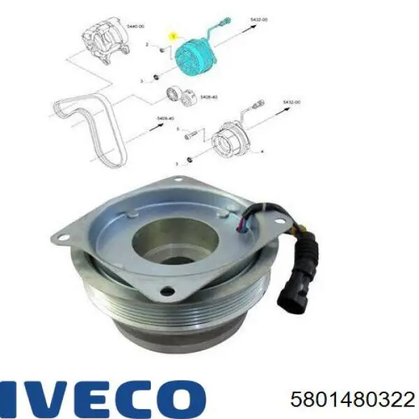 Embrague viscoso de ventilador 5801480322 Iveco