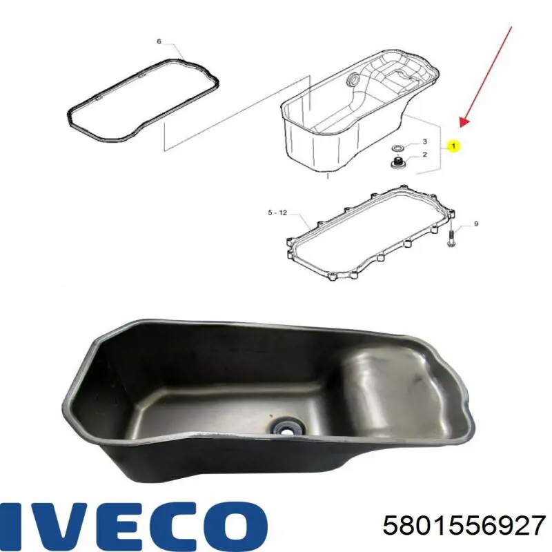 5801556927 Iveco Cárter de aceite del motor