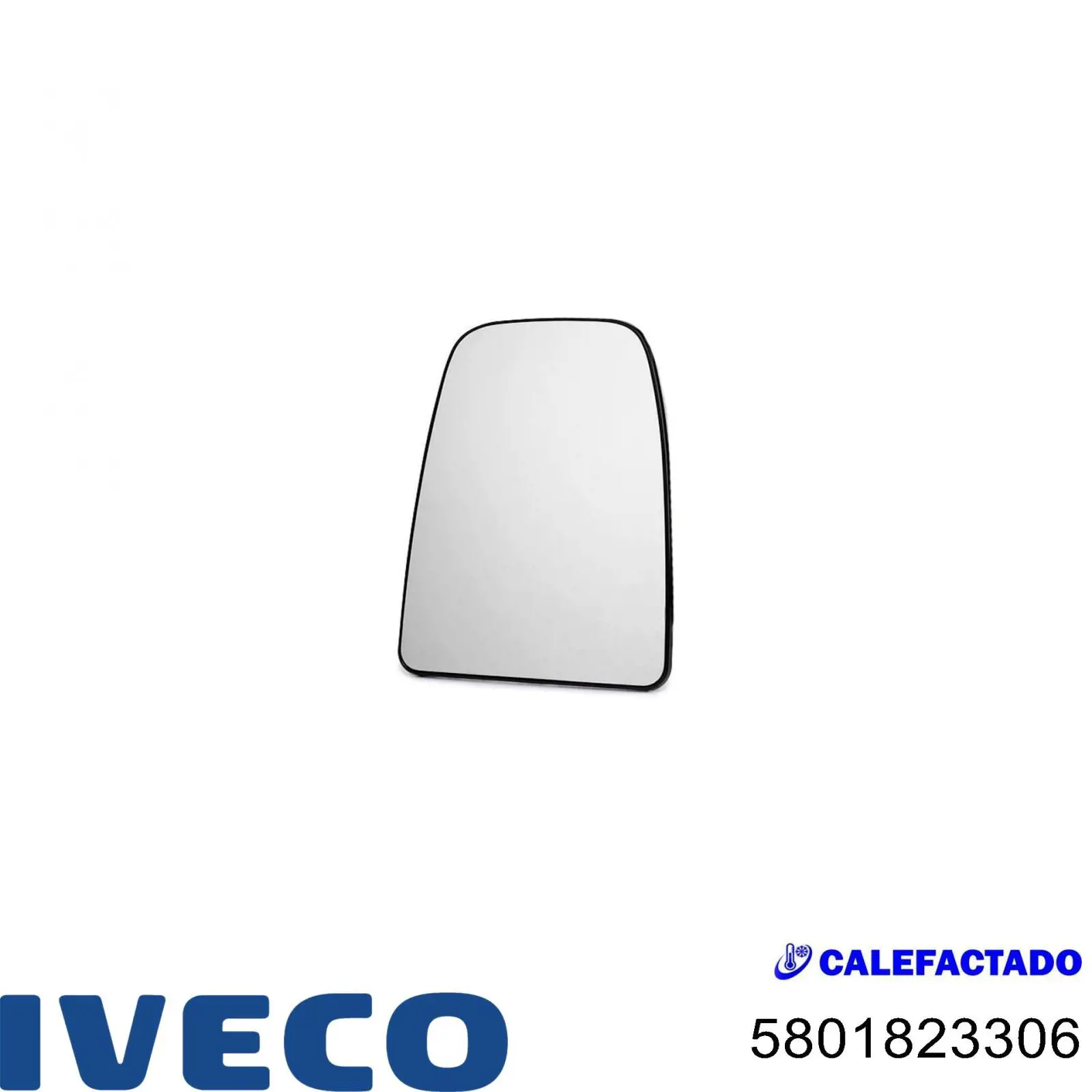 5801823306 Iveco cristal de espejo retrovisor exterior derecho