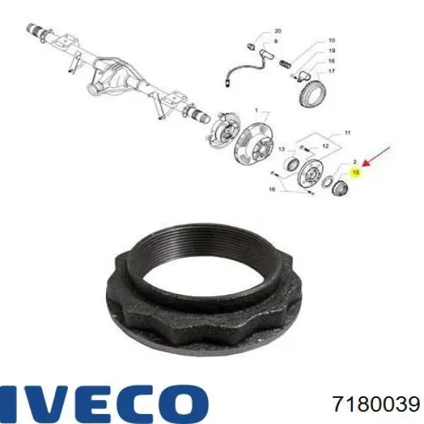 Comprar 7180039 Iveco Tuerca del cubo de rueda trasera