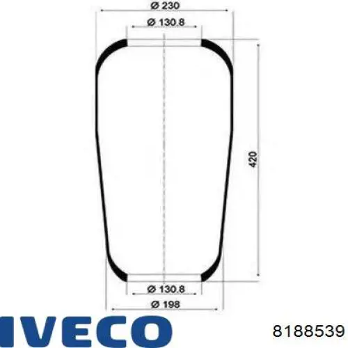 Comprar 8188539 Iveco Bolsa neumática del eje
