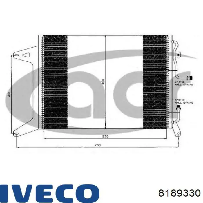 8189330 Iveco condensador aire acondicionado