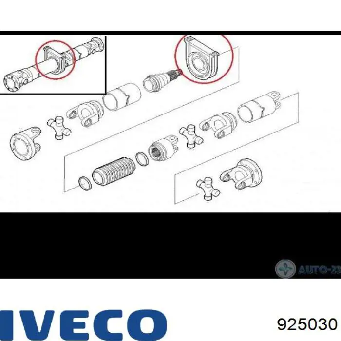 925030 Iveco suspensión, árbol de transmisión