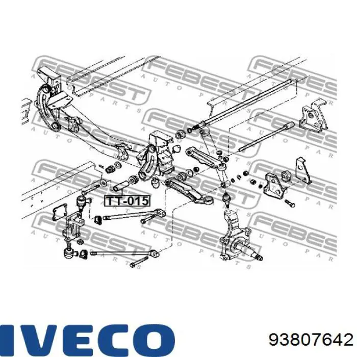 93807642 Iveco silentblock de suspensión delantero inferior