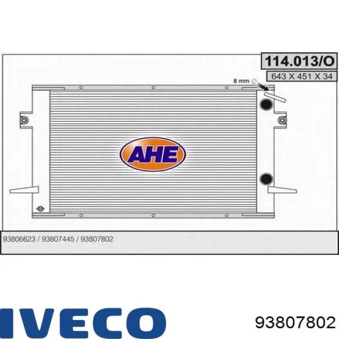 Comprar 93807802 Iveco Radiador de auto