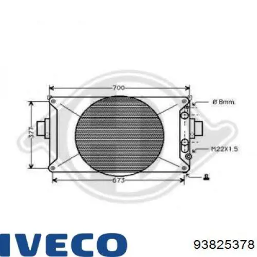 Radiador 93825378 Iveco