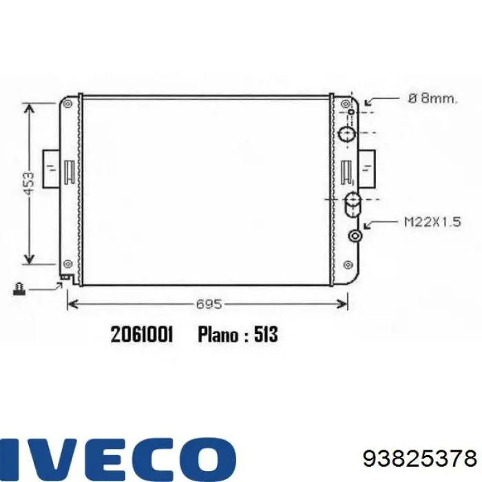 Comprar 93825378 Iveco Radiador de auto