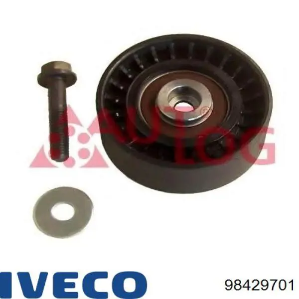 Polea inversión / guía, correa poli V 98429701 Iveco