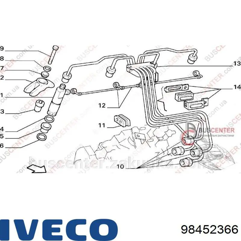 98452366 Iveco pulverizador inyector