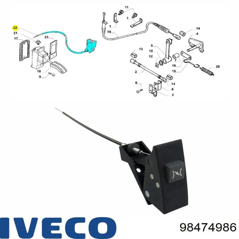 Comprar 98474986 Iveco Cable del acelerador