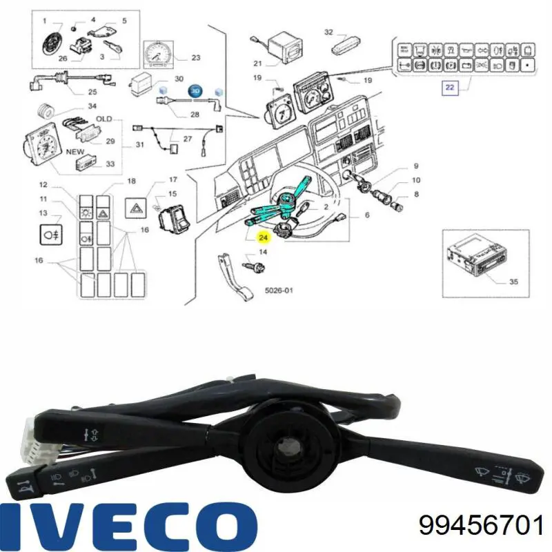 Comprar 99456701 Iveco Conmutador columna dirección