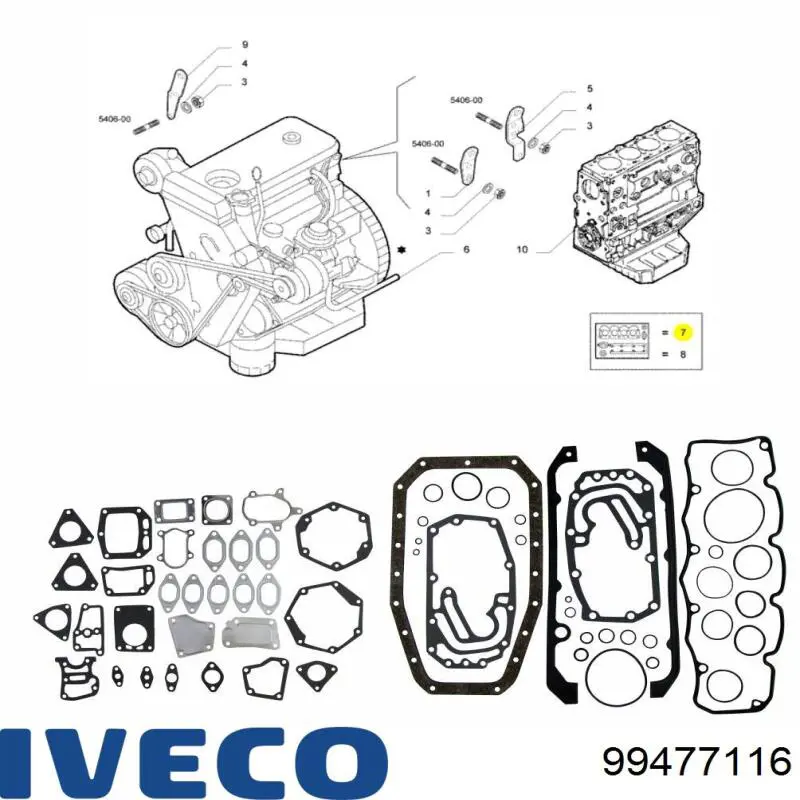 Kit completo de juntas Iveco 99477116 precio, desde 121,88 EUR