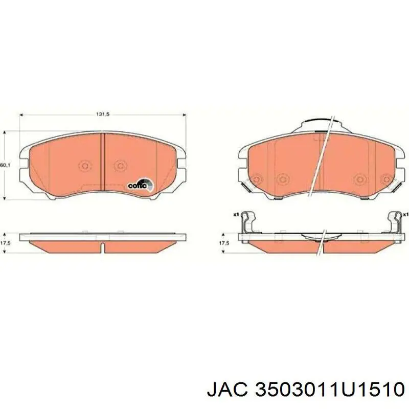 Comprar 3503011U1510 JAC Freno de disco delantero