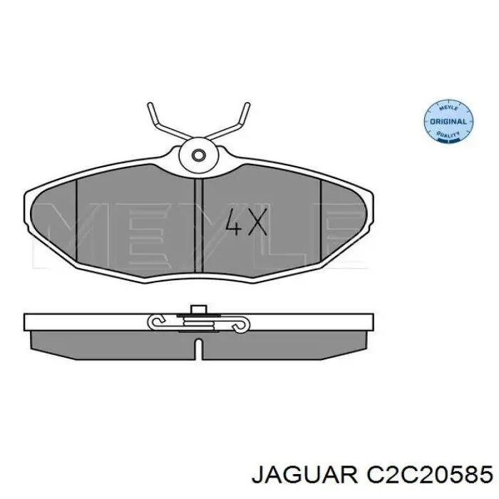 C2C20585 Jaguar pastillas de freno traseras