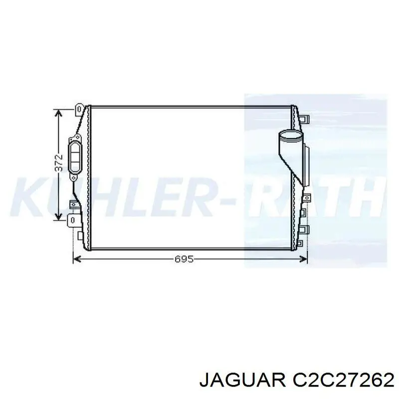 C2C27262 Jaguar Radiador de intercooler