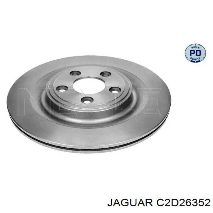 C2D26352 Jaguar disco de freno trasero