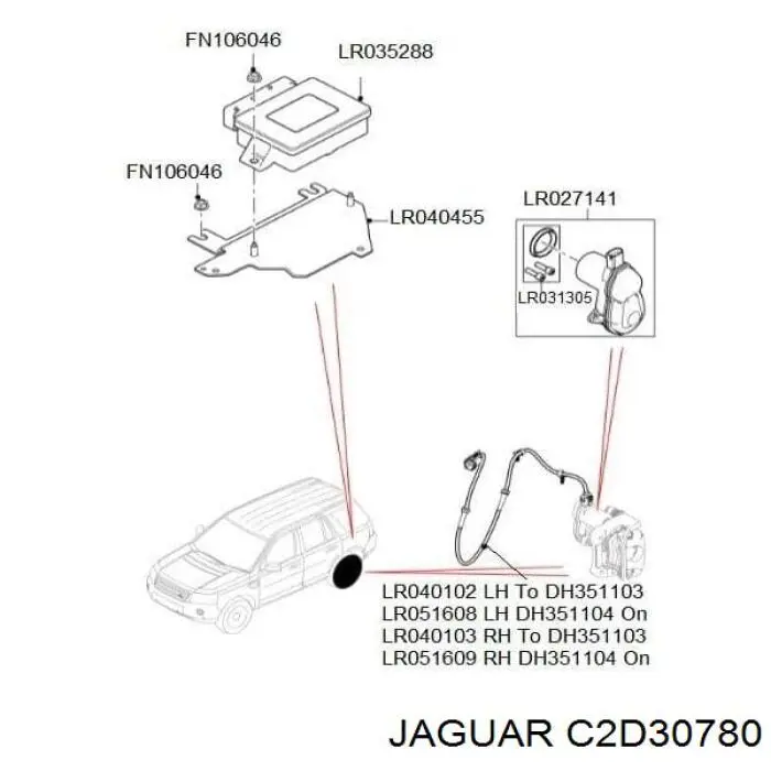 Motor del actuador de la pinza de freno trasera 32337647C VAG